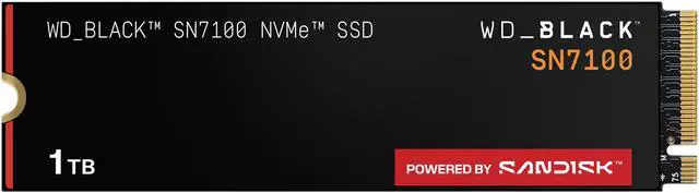 WD BLACK SN7100 M 2 2280 1TB PCI Express 4 0 x4 TLC 3D NAND Internal Solid State Drive  SSD  WDS100T4X0E