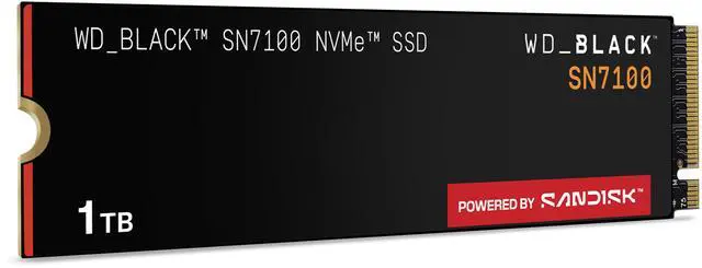 WD BLACK SN7100 M 2 2280 1TB PCI Express 4 0 x4 TLC 3D NAND Internal Solid State Drive  SSD  WDS100T4X0E