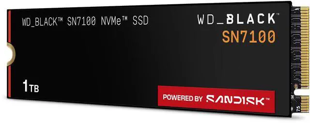 WD BLACK SN7100 M 2 2280 1TB PCI Express 4 0 x4 TLC 3D NAND Internal Solid State Drive  SSD  WDS100T4X0E