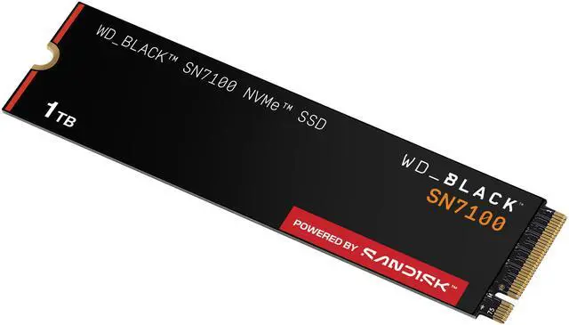WD BLACK SN7100 M 2 2280 1TB PCI Express 4 0 x4 TLC 3D NAND Internal Solid State Drive  SSD  WDS100T4X0E