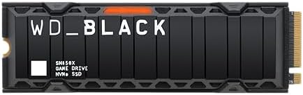 WD BLACK SN850X 1TB NVMe SSD with Heatsink   M 2 2280  Up to 7 300 MB/s Read speeds  Up to 6 300 MB/s write speeds  Works with Playstation 5  High Performance Internal Solid State Drive   WDS100T2XHE