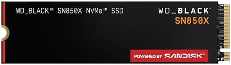 WD BLACK SN850X 1TB NVMe SSD with Heatsink   M 2 2280  Up to 7 300 MB/s Read speeds  Up to 6 300 MB/s write speeds  Works with Playstation 5  High Performance Internal Solid State Drive   WDS100T2XHE