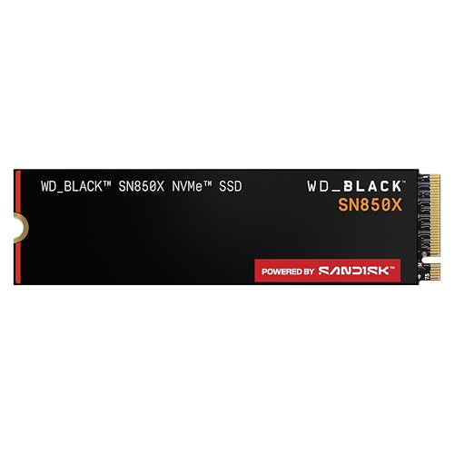 WD_BLACK SN850X 2TB NVMe SSD - M.2 2280, velocidades de lectura de hasta 7,300 MB/s, velocidades de escritura de hasta 6,300 MB/s, expansión para juegos, unidad interna de estado sólido de alto