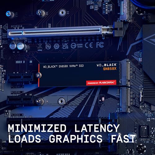 WD_BLACK SN850X 2TB NVMe SSD - M.2 2280, velocidades de lectura de hasta 7,300 MB/s, velocidades de escritura de hasta 6,300 MB/s, expansión para juegos, unidad interna de estado sólido de alto