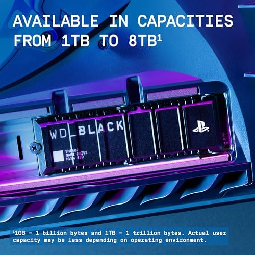 WD Black 8TB SN850P NVMe M 2 SSD Officially Licensed Storage Expansion for PS5 Consoles  up to 7200MB/s  with heatsink   WDBBYV0080BNC WRSN