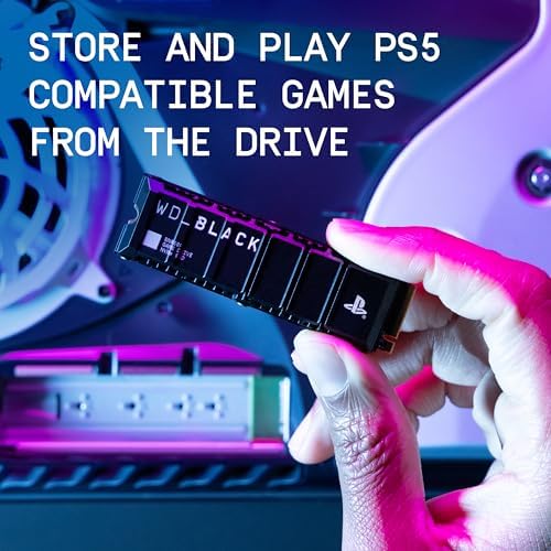 WD Black 8TB SN850P NVMe M 2 SSD Officially Licensed Storage Expansion for PS5 Consoles  up to 7200MB/s  with heatsink   WDBBYV0080BNC WRSN