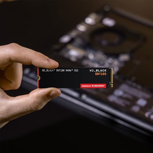 WD Black SN7100 1TB NVMe SSD   Gen4 PCIe  M 2 2280  Up to 7 250 MB/s Read Speed  Up to 6 900 MB/s Write Speed  Next Gen TLC 3D NAND  for Laptops  Handheld Gaming Devices   WDS100T4X0E