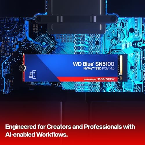 WD Blue SN5100 2TB NVMe SSD   M 2 2280  PCIe Gen 4 0  Internal Solid State Drive   Read Speeds Up to 7 100MB/s  Upgrade Storage for PC/Laptops   WDS200T5B0E