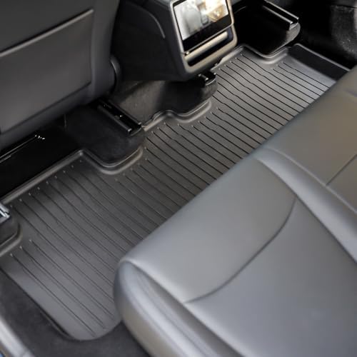 WEIZE Tesla Model Y Juniper Floor Mats 2025 2026  11 PCS Full Set All Weather Non Slip Floor Mats & Cargo Liners  Black Car Mats for Tesla Interior Accessories