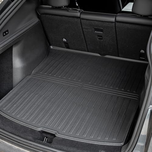 WEIZE Tesla Model Y Juniper Floor Mats 2025 2026  11 PCS Full Set All Weather Non Slip Floor Mats & Cargo Liners  Black Car Mats for Tesla Interior Accessories