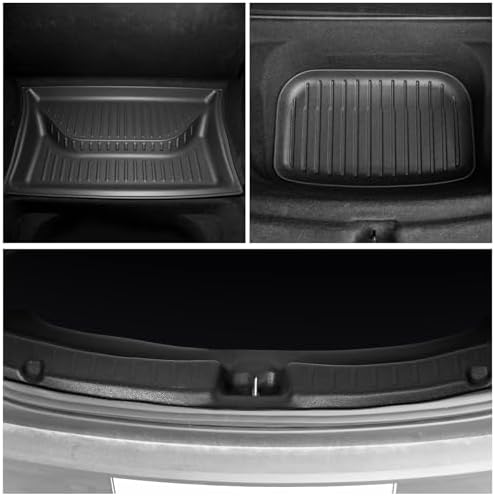 WEIZE Tesla Model Y Juniper Floor Mats 2025 2026  11 PCS Full Set All Weather Non Slip Floor Mats & Cargo Liners  Black Car Mats for Tesla Interior Accessories