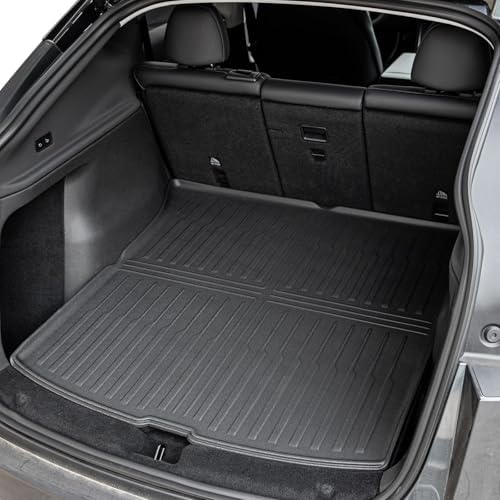 WEIZE Tesla Model Y Juniper Floor Mats 2025 2026  11 PCS Full Set All Weather Non Slip Floor Mats & Cargo Liners  Black Car Mats for Tesla Interior Accessories