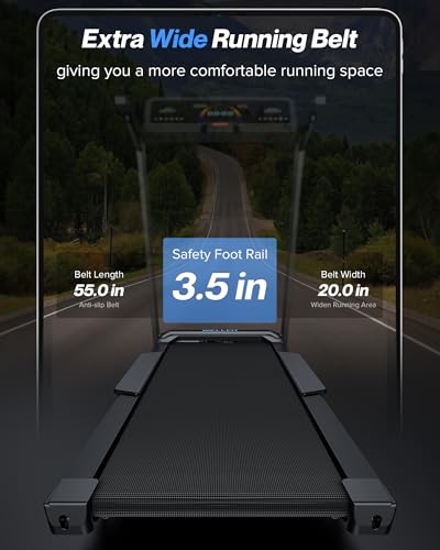 WELLFIT Auto Incline Treadmill  10  Incline Heavyduty Treadmill with Pulse Sensor  4 5HP  10 MPH  500 lbs Capacity  20 x 55 Running Area Treadmills with Bluetooth Player & LED Display