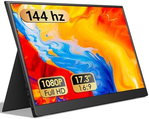 WGK 15 6 inch Portable Monitor 1080P FHD Travel Display HDMI/USB C Compatible with Laptops  Desktops  Phones  PS  Mac  Xbox  Switch  and Other Gaming Devices Includes Stand and Speakers VESA