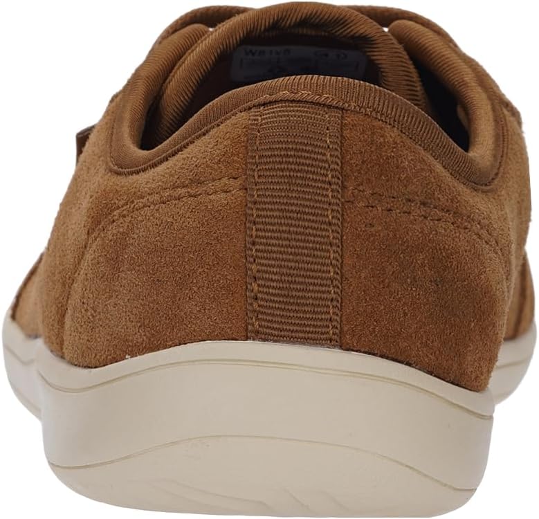 WHITIN Mens Wide Genuine Leather Barefoot Shoes   Minimalist Fashion Sneakers   Zero Drop Sole