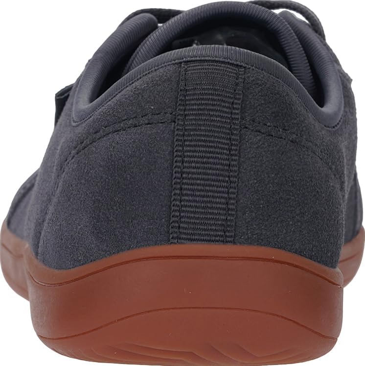 WHITIN Mens Wide Genuine Leather Barefoot Shoes   Minimalist Fashion Sneakers   Zero Drop Sole