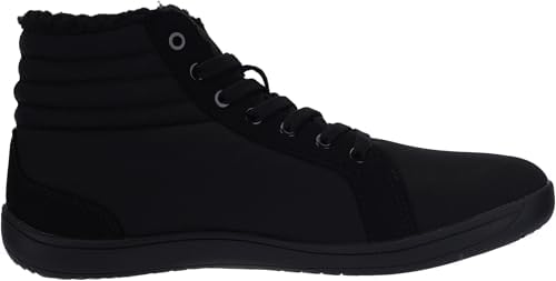 WHITIN Mens Wide Winter Barefoot Shoes   Hi top Minimalist Sneakers   Zero Drop Sole   Optimal Warmth & Protection