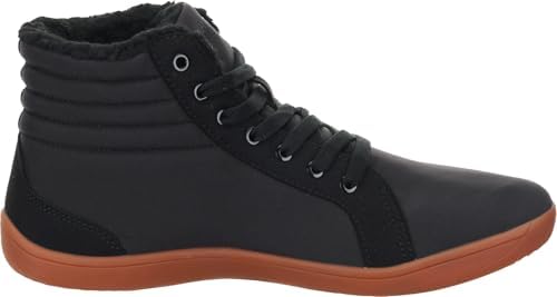 WHITIN Mens Wide Winter Barefoot Shoes   Hi top Minimalist Sneakers   Zero Drop Sole   Optimal Warmth & Protection