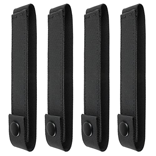 WYNEX Molle Straps 4/6 inch  Molle Panel Straps Molle Attachment Straps for Tactical Bag Accessories Molle Webbing Straps with Snaps for Backpack Tactical Pouch Molle Connectors  4 Packs