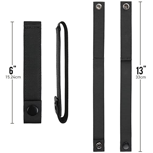 WYNEX Molle Straps 4/6 inch  Molle Panel Straps Molle Attachment Straps for Tactical Bag Accessories Molle Webbing Straps with Snaps for Backpack Tactical Pouch Molle Connectors  4 Packs