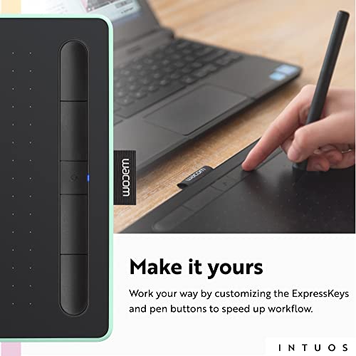 Wacom CTL4100 Intuos - Tableta de dibujo con 3 programas de software incluidos, 7.9 "x 6.3", color negro.