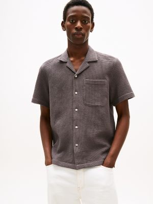 Talla XXL - Waffle Texture Camp Shirt