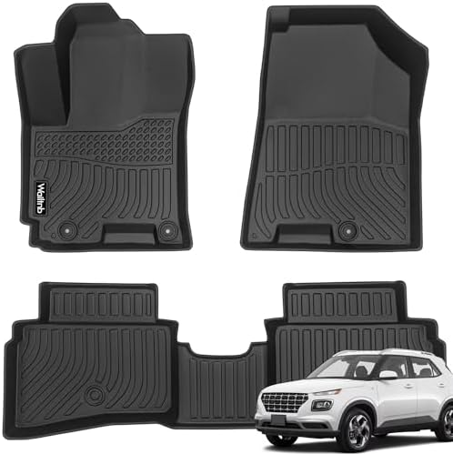 Wailtnb Floor Mats Custom for Hyundai Venue 2026 2020 All Weather Protection Waterproof Non Slip Durable Floor Liners Fits Front& 2nd Row Accessories
