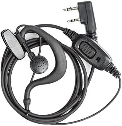 Walkie Talkie Earpiece with Mic for BaoFeng Radio Retevis Headset for Baofeng UV 5R BF 888S Arcshell Retevis H 777 RT21 RT22 Kenwood 2 Way Radio by LUITON  10 Pack