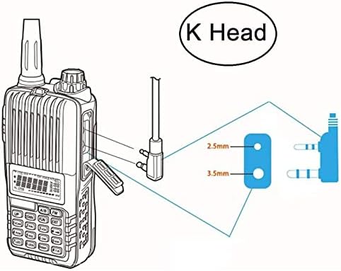 Walkie Talkie Earpiece with Mic for BaoFeng Radio Retevis Headset for Baofeng UV 5R BF 888S Arcshell Retevis H 777 RT21 RT22 Kenwood 2 Way Radio by LUITON  10 Pack