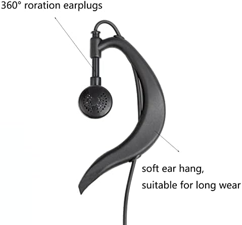 Walkie Talkie Earpiece with Mic for BaoFeng Radio Retevis Headset for Baofeng UV 5R BF 888S Arcshell Retevis H 777 RT21 RT22 Kenwood 2 Way Radio by LUITON  10 Pack