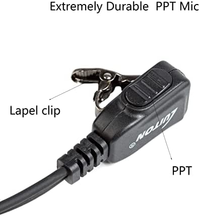 Walkie Talkie Earpiece with Mic for BaoFeng Radio Retevis Headset for Baofeng UV 5R BF 888S Arcshell Retevis H 777 RT21 RT22 Kenwood 2 Way Radio by LUITON  10 Pack