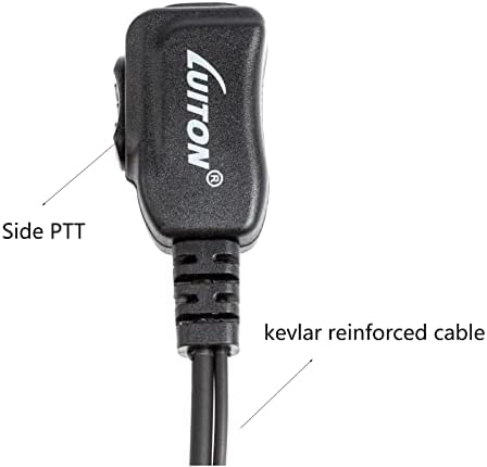 Walkie Talkie Earpiece with Mic for BaoFeng Radio Retevis Headset for Baofeng UV 5R BF 888S Arcshell Retevis H 777 RT21 RT22 Kenwood 2 Way Radio by LUITON  10 Pack