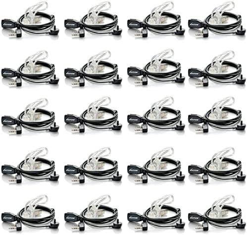 Walkie Talkie Earpiece with Mic for BaoFeng Radio Retevis Headset for Baofeng UV 5R BF 888S Arcshell Retevis H 777 RT21 RT22 Kenwood 2 Way Radio by LUITON  10 Pack