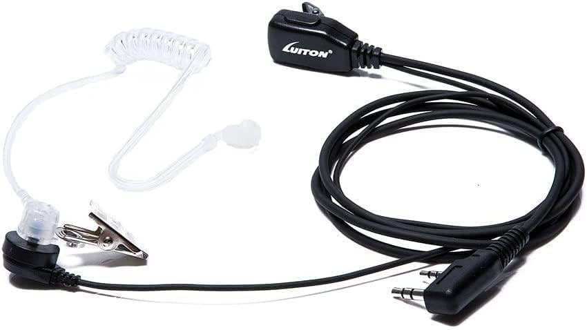 Walkie Talkie Earpiece with Mic for BaoFeng Radio Retevis Headset for Baofeng UV 5R BF 888S Arcshell Retevis H 777 RT21 RT22 Kenwood 2 Way Radio by LUITON  10 Pack