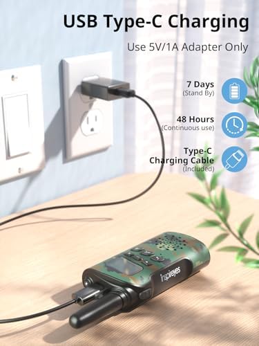 Walkie Talkies for Kids Rechargeable Toys for Boys and Girls Ages 3 12  3 Pack Long Range 2 Way Radios  Birthday Gifts Christmas Stockings  Outdoor Play  Family Games  Hiking Camping Gear