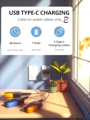 Walkie Talkies for Kids Rechargeable Toys for Boys and Girls Ages 3 12  3 Pack Long Range 2 Way Radios  Birthday Gifts Christmas Stockings  Outdoor Play  Family Games  Hiking Camping Gear