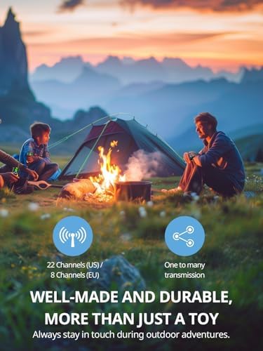 Walkie Talkies for Kids Rechargeable Toys for Boys and Girls Ages 3 12  3 Pack Long Range 2 Way Radios  Birthday Gifts Christmas Stockings  Outdoor Play  Family Games  Hiking Camping Gear