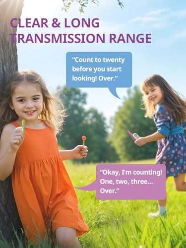 Walkie Talkies for Kids Rechargeable Toys for Boys and Girls Ages 3 12  3 Pack Long Range 2 Way Radios  Birthday Gifts Christmas Stockings  Outdoor Play  Family Games  Hiking Camping Gear