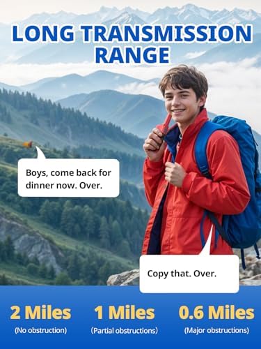 Walkie Talkies for Kids Rechargeable Toys for Boys and Girls Ages 3 12  3 Pack Long Range 2 Way Radios  Birthday Gifts Christmas Stockings  Outdoor Play  Family Games  Hiking Camping Gear