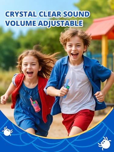 Walkie Talkies for Kids Rechargeable Toys for Boys and Girls Ages 3 12  3 Pack Long Range 2 Way Radios  Birthday Gifts Christmas Stockings  Outdoor Play  Family Games  Hiking Camping Gear