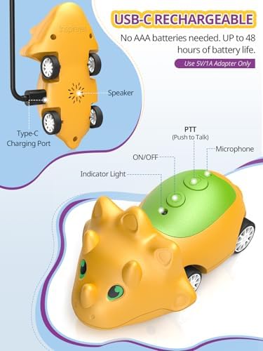 Walkie Talkies for Kids Rechargeable Toys for Boys and Girls Ages 3 12  3 Pack Long Range 2 Way Radios  Birthday Gifts Christmas Stockings  Outdoor Play  Family Games  Hiking Camping Gear