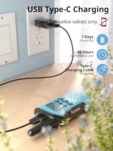 Walkie Talkies for Kids Rechargeable Toys for Boys and Girls Ages 3 12  3 Pack Long Range 2 Way Radios  Birthday Gifts Christmas Stockings  Outdoor Play  Family Games  Hiking Camping Gear