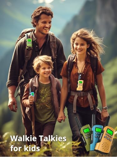 Walkie Talkies for Kids Rechargeable Toys for Boys and Girls Ages 3 12  3 Pack Long Range 2 Way Radios  Birthday Gifts Christmas Stockings  Outdoor Play  Family Games  Hiking Camping Gear