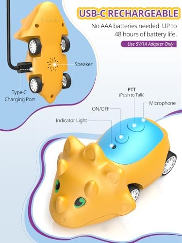 Walkie Talkies for Kids Rechargeable Toys for Boys and Girls Ages 3 12  3 Pack Long Range 2 Way Radios  Birthday Gifts Christmas Stockings  Outdoor Play  Family Games  Hiking Camping Gear