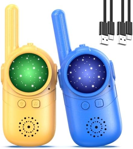 Walkie Talkies for Kids Rechargeable Toys for Boys and Girls Ages 3 12  3 Pack Long Range 2 Way Radios  Birthday Gifts Christmas Stockings  Outdoor Play  Family Games  Hiking Camping Gear