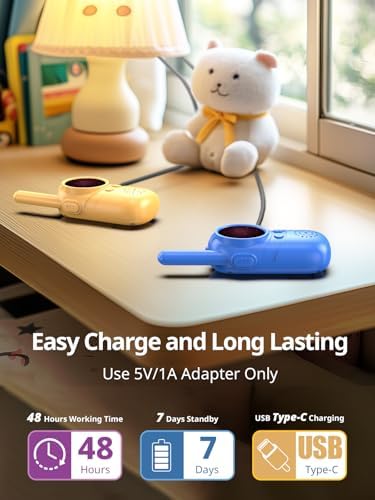 Walkie Talkies for Kids Rechargeable Toys for Boys and Girls Ages 3 12  3 Pack Long Range 2 Way Radios  Birthday Gifts Christmas Stockings  Outdoor Play  Family Games  Hiking Camping Gear