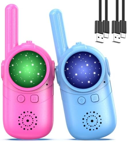 Walkie Talkies for Kids Rechargeable Toys for Boys and Girls Ages 3 12  3 Pack Long Range 2 Way Radios  Birthday Gifts Christmas Stockings  Outdoor Play  Family Games  Hiking Camping Gear