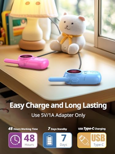 Walkie Talkies for Kids Rechargeable Toys for Boys and Girls Ages 3 12  3 Pack Long Range 2 Way Radios  Birthday Gifts Christmas Stockings  Outdoor Play  Family Games  Hiking Camping Gear