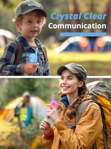 Walkie Talkies for Kids Rechargeable Toys for Boys and Girls Ages 3 12  3 Pack Long Range 2 Way Radios  Birthday Gifts Christmas Stockings  Outdoor Play  Family Games  Hiking Camping Gear