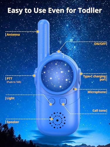 Walkie Talkies for Kids Rechargeable Toys for Boys and Girls Ages 3 12  3 Pack Long Range 2 Way Radios  Birthday Gifts Christmas Stockings  Outdoor Play  Family Games  Hiking Camping Gear